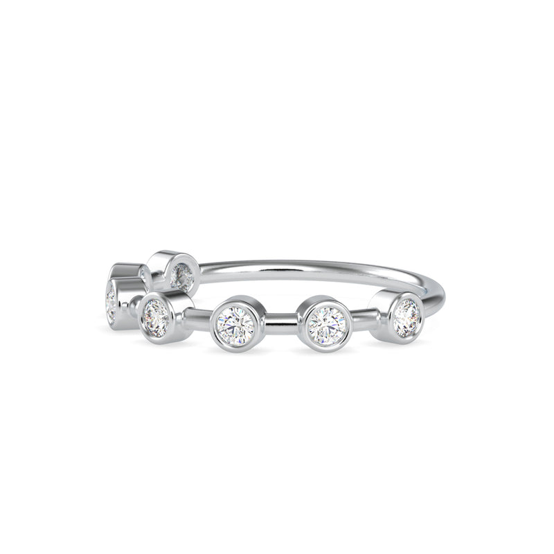 Talisha Round Stone Delicate Ring Platinum