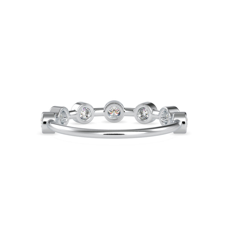 Talisha Round Stone Delicate Ring White gold