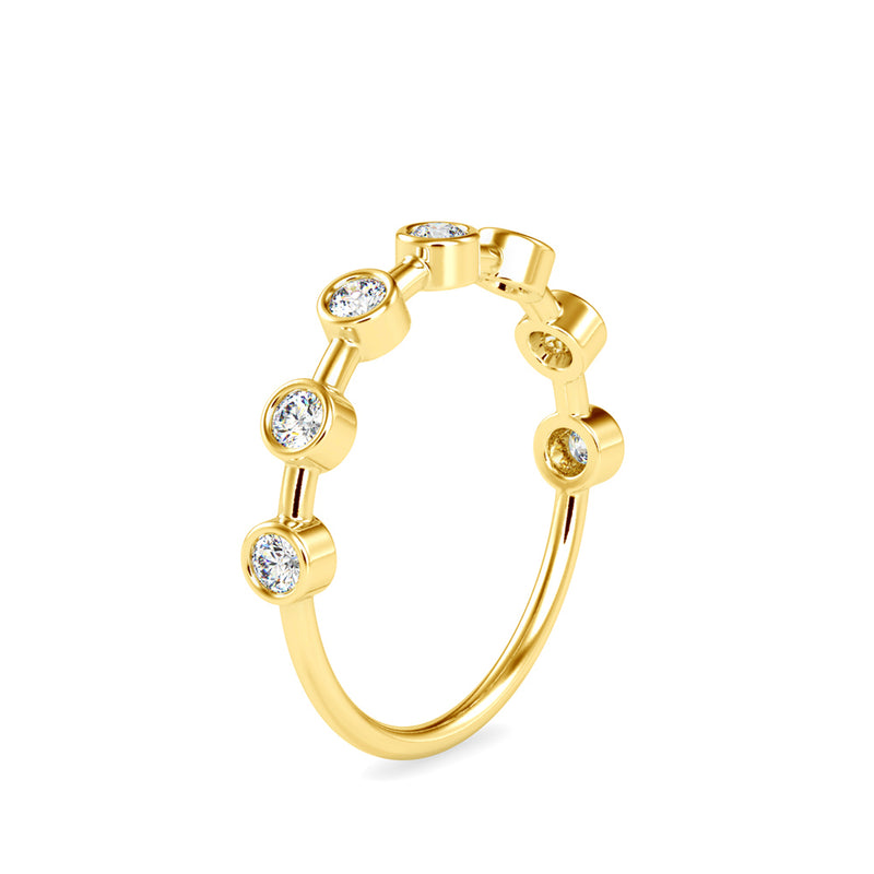 Talisha Round Stone Delicate Ring Yellow gold