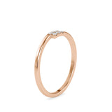 Sansa Round Stone Diamond Ring Rose gold