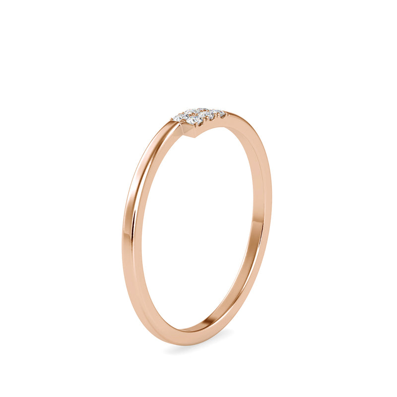 Sansa Round Stone Diamond Ring Rose gold