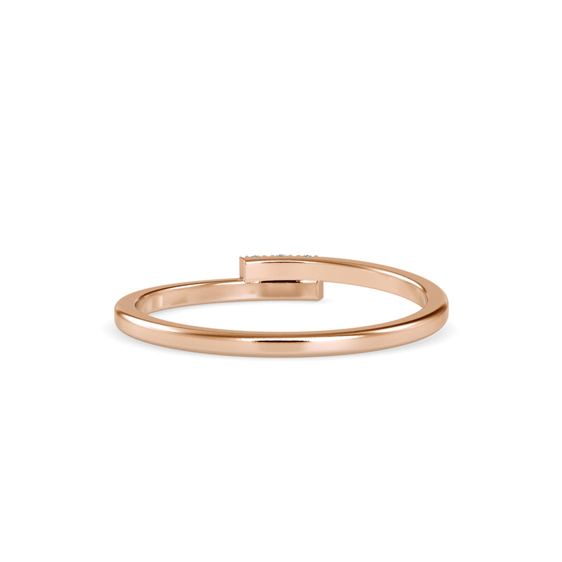 Sansa Round Stone Diamond Ring Rose gold