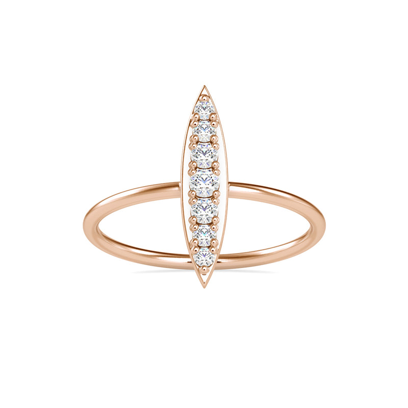 Agatha Round Cut Diamond Ring Rose gold