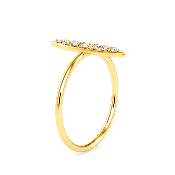 Agatha Round Cut Diamond Ring Yellow gold