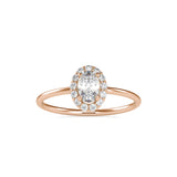 Kaze Oval Stone Diamond Ring Rose gold