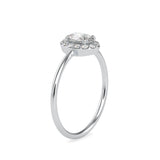 Kaze Oval Stone Diamond Ring Platinum