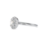 Kaze Oval Stone Diamond Ring Platinum