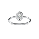 Kaze Oval Stone Diamond Ring Platinum