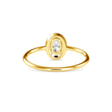 Kaze Oval Stone Diamond Ring Yellow gold