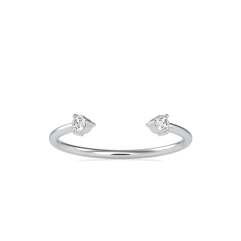 Preistly Stone Diamond Ring White gold