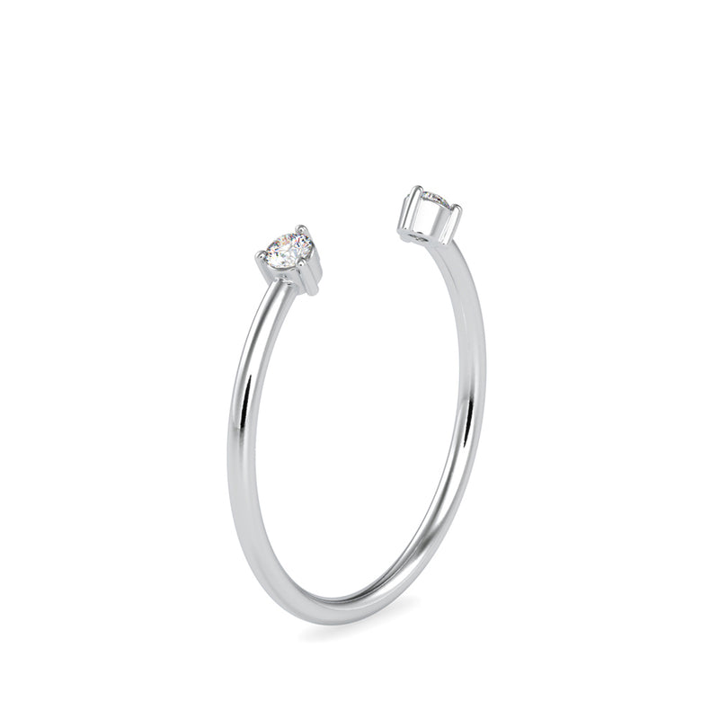 Preistly Stone Diamond Ring White gold