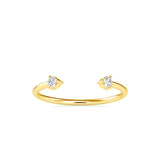 Preistly Stone Diamond Ring Yellow gold