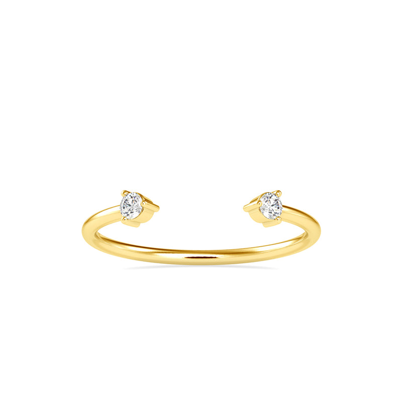 Preistly Stone Diamond Ring Yellow gold