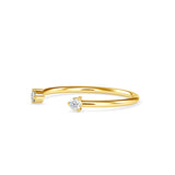 Preistly Stone Diamond Ring Yellow gold