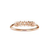 Baguette Lenore Diamond Stone Ring Rose gold