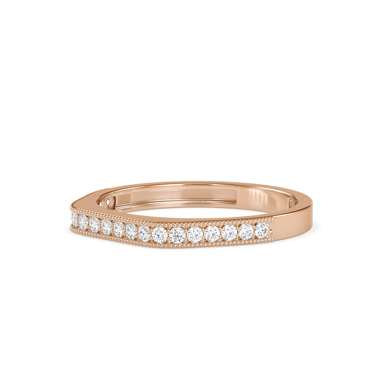 Martina Round Diamond Ring Rose gold