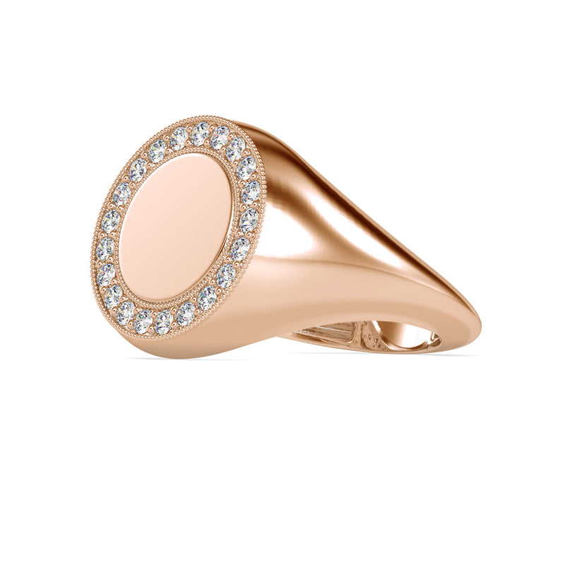 Beatrice Diamond Stone Ring Rose gold