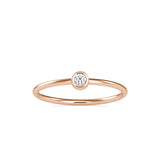 Ava Round Stone Diamond Ring Rose gold