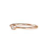 Ava Round Stone Diamond Ring Rose gold