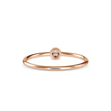 Ava Round Stone Diamond Ring Rose gold