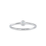 Ava Round Stone Diamond Ring White gold