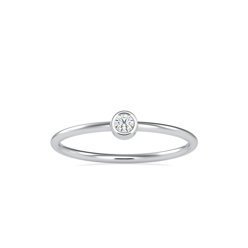 Ava Round Stone Diamond Ring Platinum