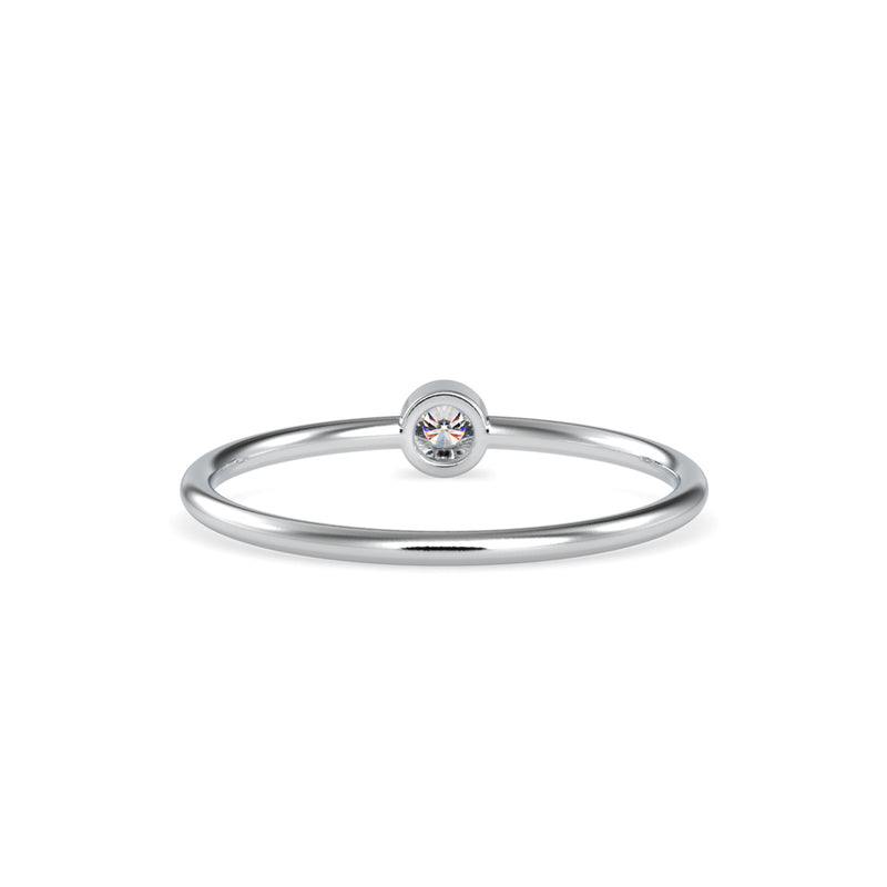 Ava Round Stone Diamond Ring Platinum