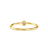 Ava Round Stone Diamond Ring Yellow gold