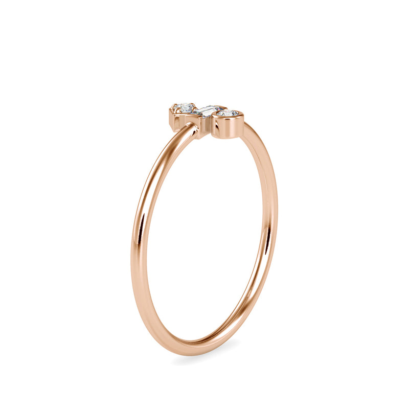 Zori Stone Baguette Diamond Ring Rose gold