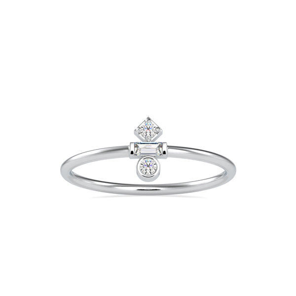Zori Stone Baguette Diamond Ring White gold