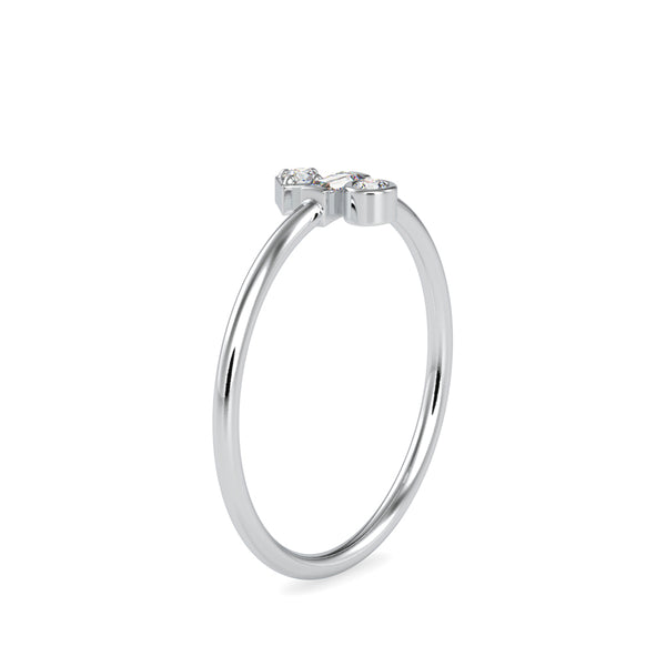 Zori Stone Baguette Diamond Ring White gold