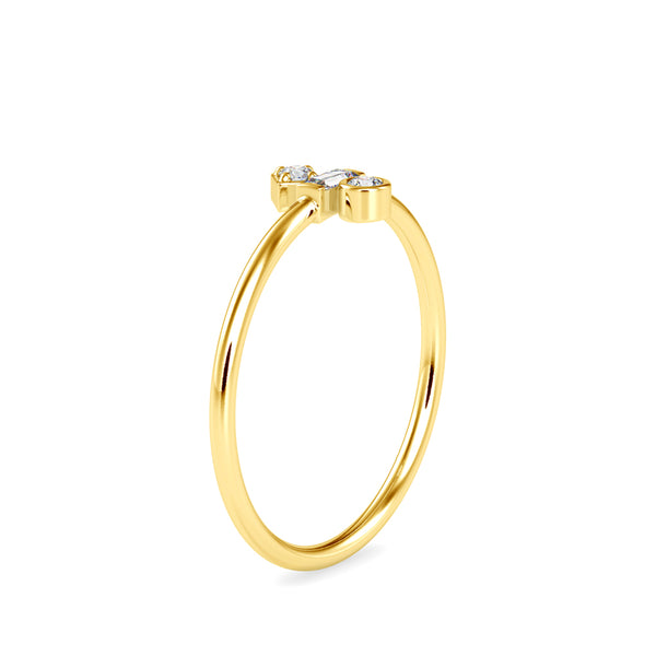 Zori Stone Baguette Diamond Ring Yellow gold