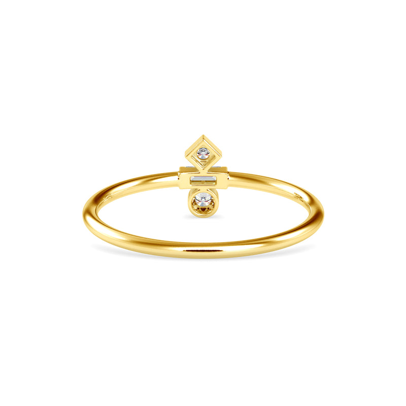 Zori Stone Baguette Diamond Ring Yellow gold