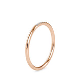 Ornate Stone Delicate Ring Rose Gold