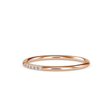 Ornate Stone Delicate Ring Rose Gold