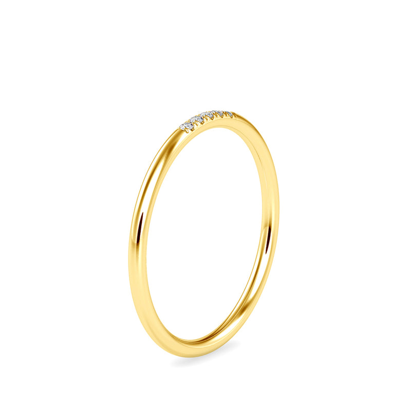 Ornate Stone Delicate Ring Yellow Gold