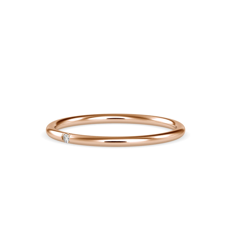 Round Ciri Diamond Stone Ring Rose Gold