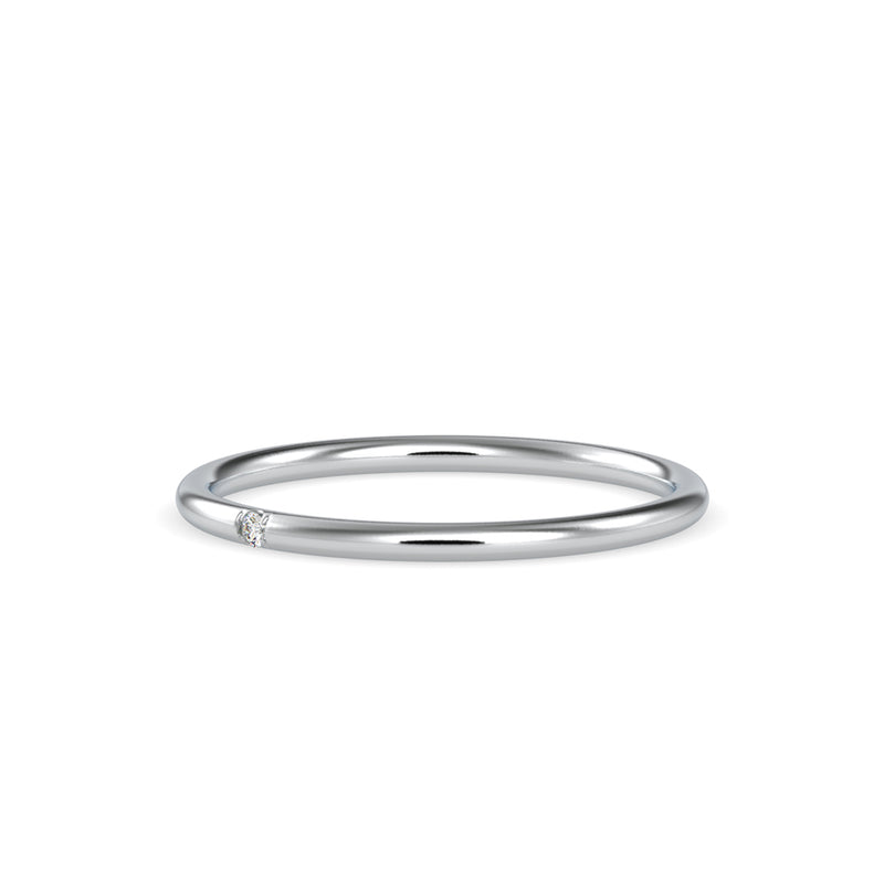 Round Ciri Diamond Stone Ring White Gold