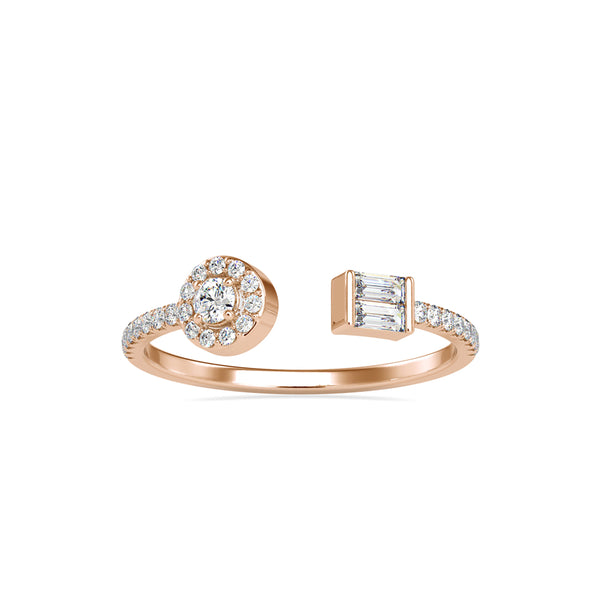 Meddic Stone Diamond Ring Rose Gold