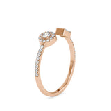 Meddic Stone Diamond Ring Rose Gold