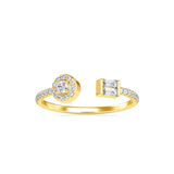 Meddic Stone Diamond Ring Yellow Gold