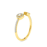 Meddic Stone Diamond Ring Yellow Gold