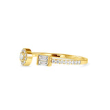 Meddic Stone Diamond Ring Yellow Gold