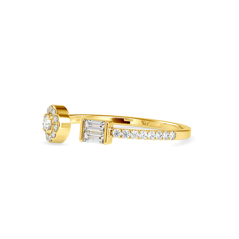 Meddic Stone Diamond Ring Yellow Gold