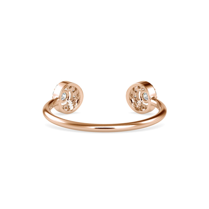 Cleaner Round Diamond Stone Ring Rose Gold