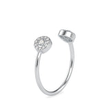 Cleaner Round Diamond Stone Ring Platinum