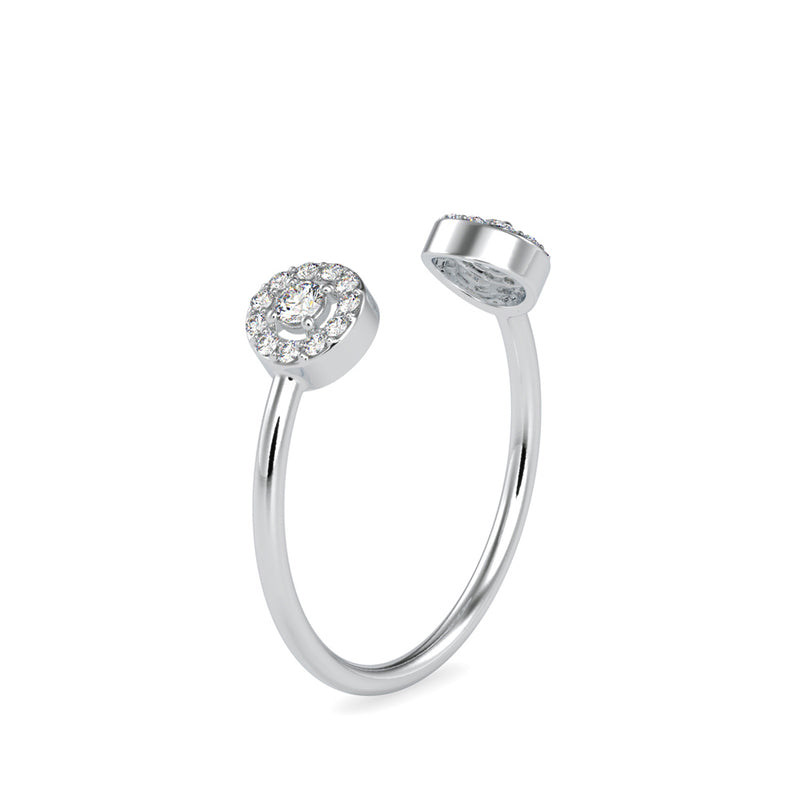 Cleaner Round Diamond Stone Ring White Gold