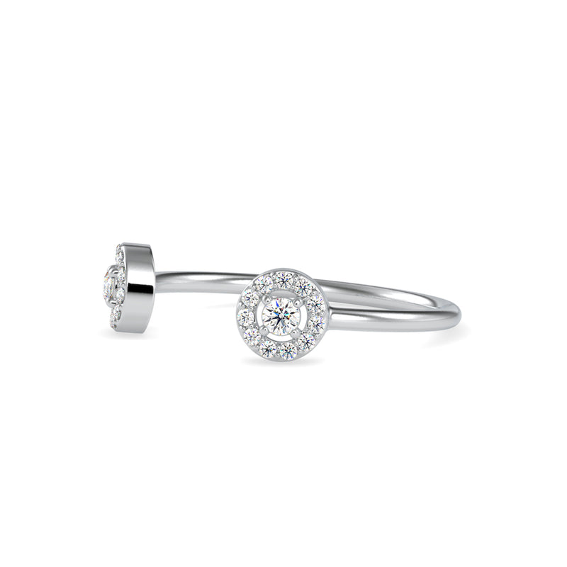 Cleaner Round Diamond Stone Ring Platinum