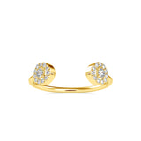 Cleaner Round Diamond Stone Ring Yellow Gold