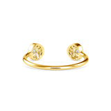 Cleaner Round Diamond Stone Ring Yellow Gold